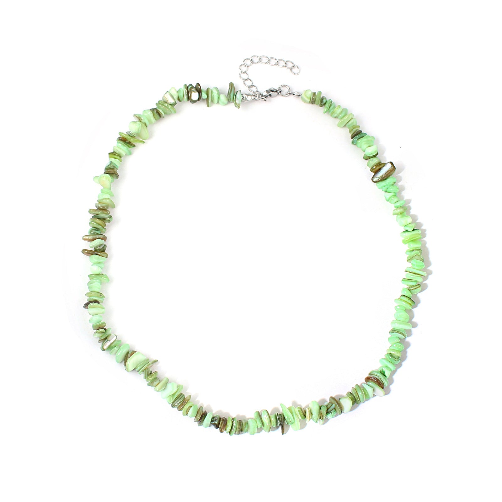 Wholesale Summer vacation new colorful irregular natural shell handmade beaded necklace